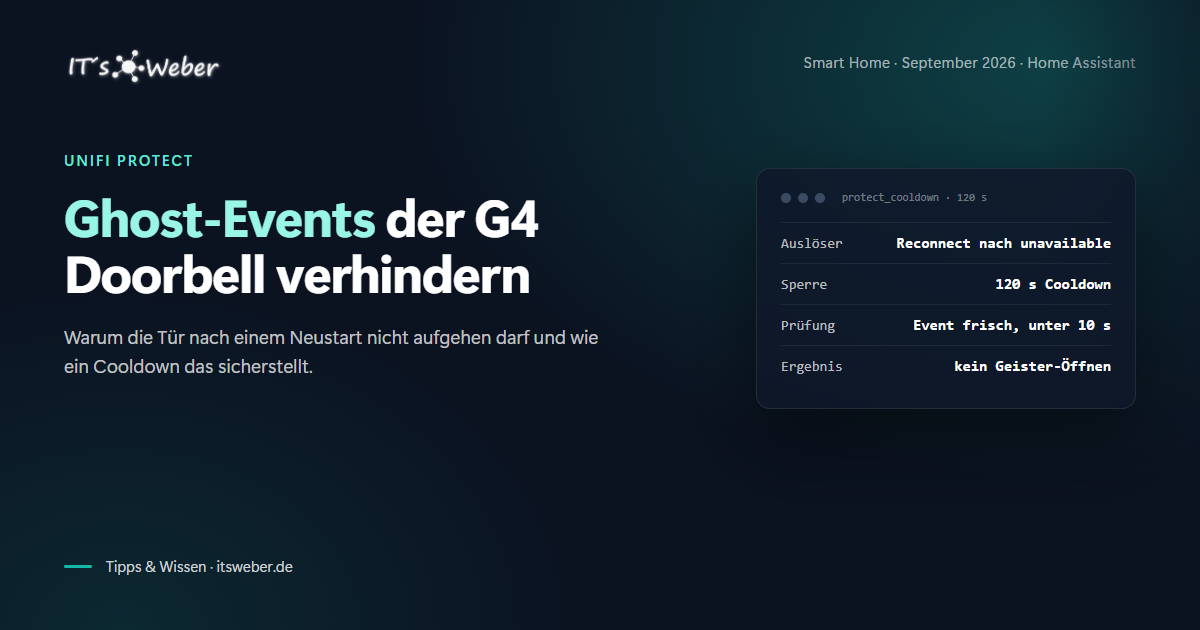 UniFi G4 Doorbell: Ghost-Events nach dem Neustart verhindern