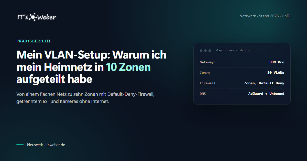 Mein VLAN-Setup: Warum ich mein Heimnetz in 10 Zonen aufgeteilt habe