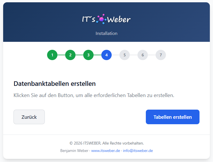 Installer Schritt 4: Migrations